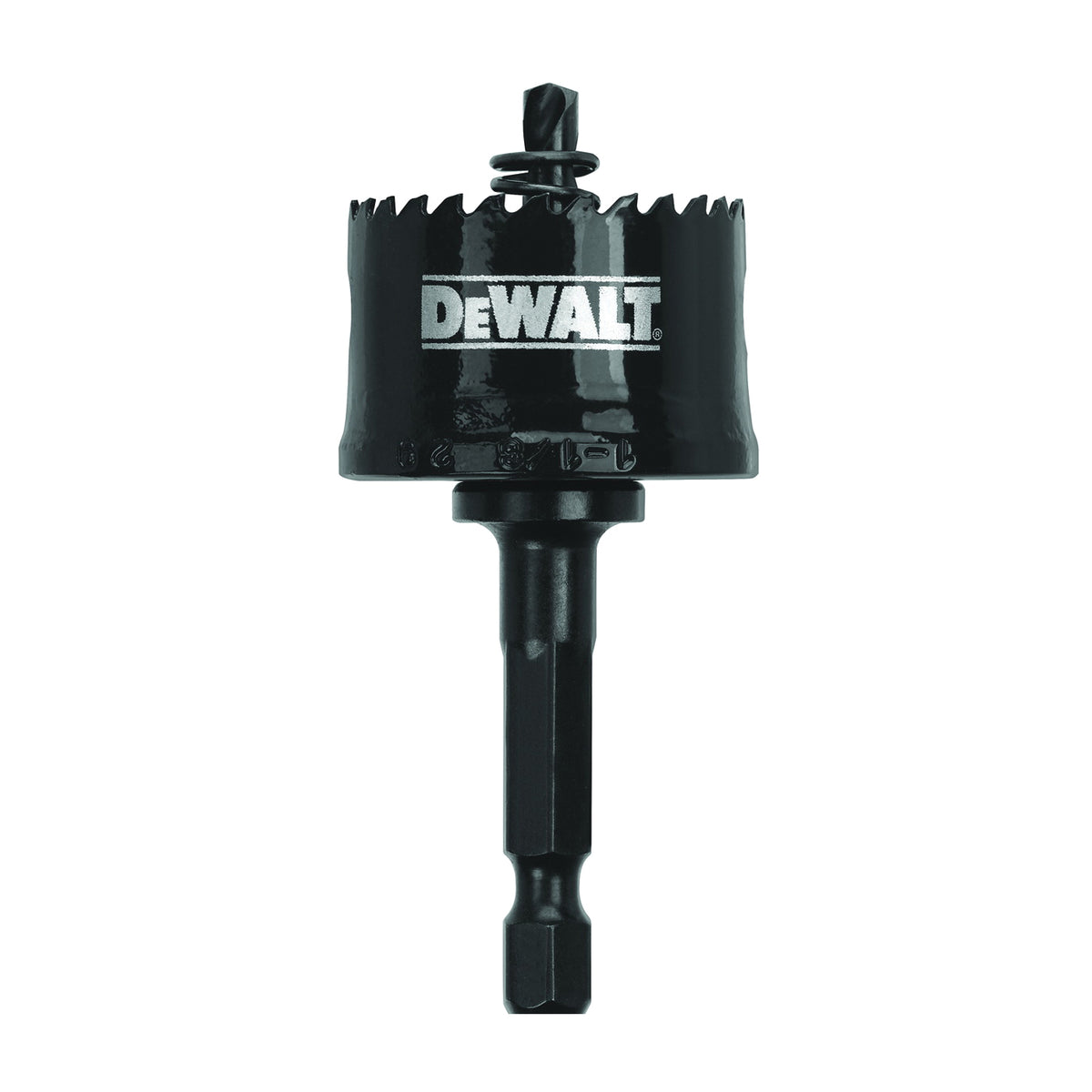 DeWALT D180018IR Hole Saw, 1-1/8 in Dia, 1/2 in D Cutting, 1/4 in Arbor, 10 TPI, 5/32 in Dia x 3 in L Pilot Drill