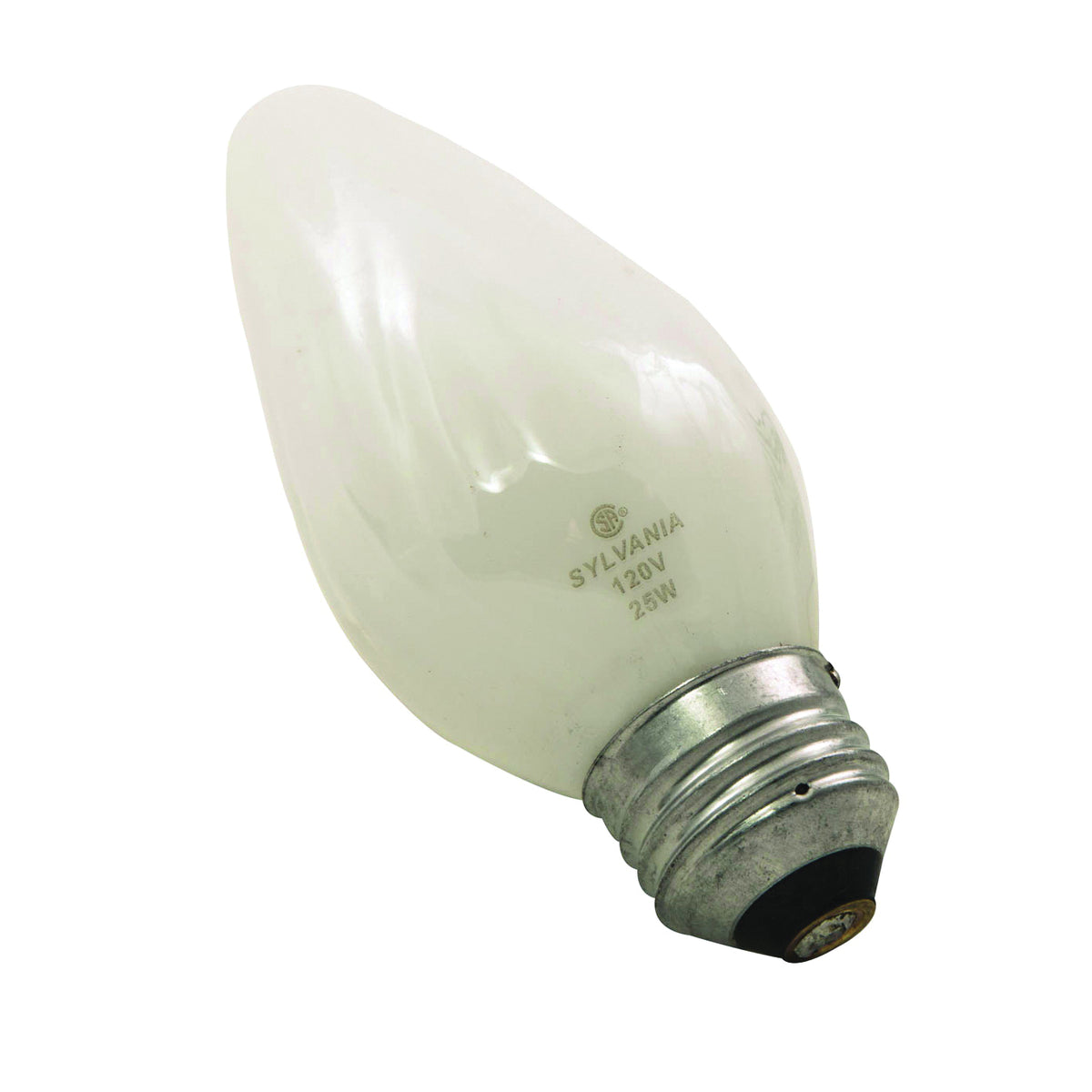 Sylvania 13820 Incandescent Lamp, 25 W, F15 Lamp, Medium Lamp Base, 170 Lumens, 2850 K Color Temp, Soft White Light