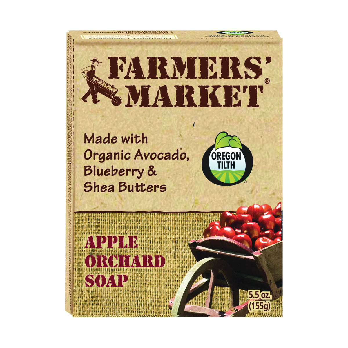 FARMERS&#39; MARKET 946872078-12PK Bar Soap, Apple Orchard, 5.5 oz