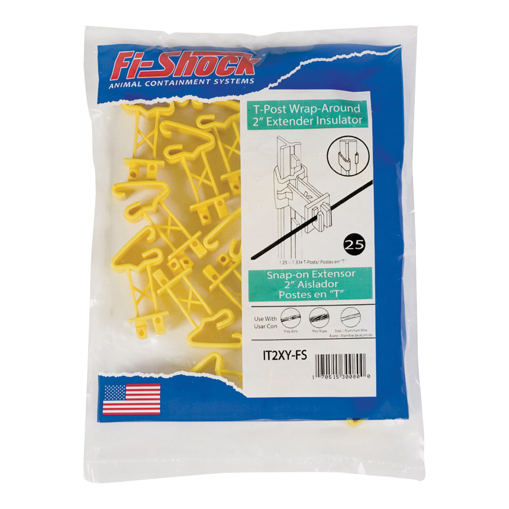 Zareba Fi-Shock IT2XY-FS Snap-On Extender Insulator, Yellow
