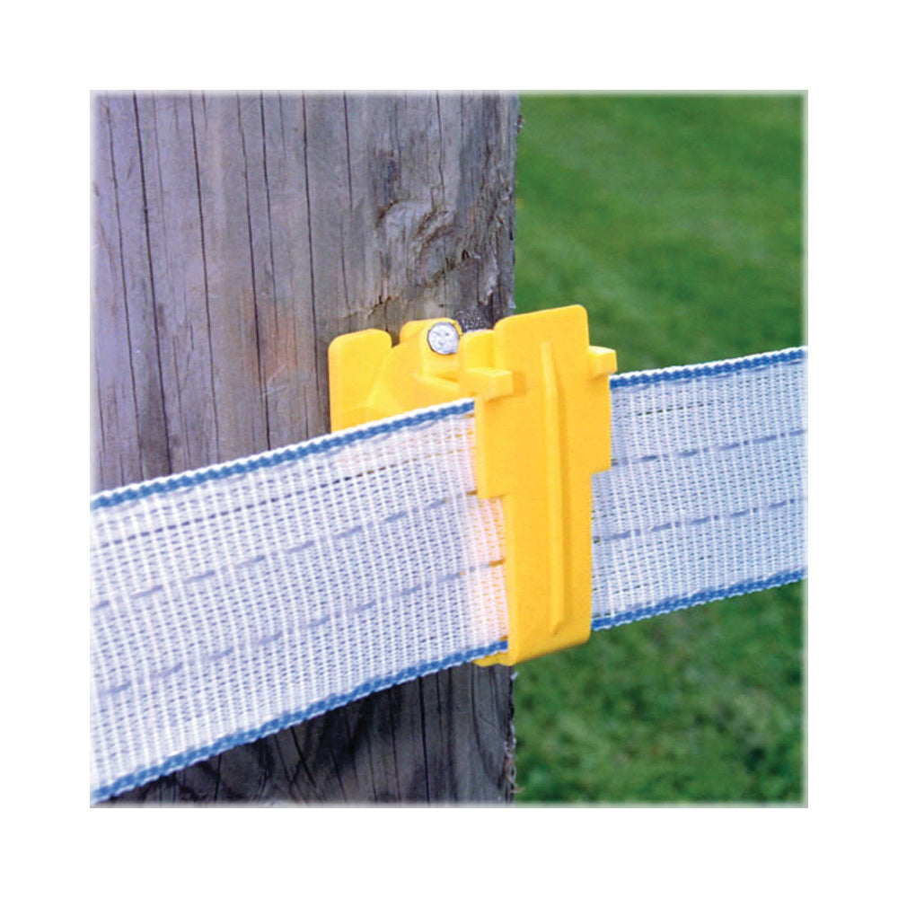 Zareba Fi-Shock IWTNY-FS Polytape Wood Post Insulator, Polytape/Polywire, Polyethylene, Yellow