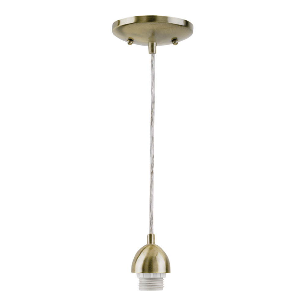 Westinghouse 7028700 Mini Pendant Light Fixture, 1-Lamp, Incandescent Lamp, Antique Brass Fixture