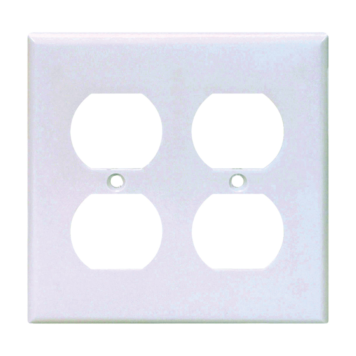 Eaton Wiring Devices 2150W-BOX Receptacle Wallplate, 4-1/2 in L, 4-9/16 in W, 2 -Gang, Thermoset, White