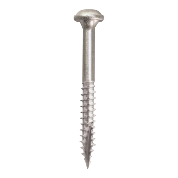 Kreg SML-F125 - 100 Pocket-Hole Screw, #7 Thread, 1-1/4 in L, Fine Thread, Maxi-Loc Head, Square Drive, Carbon Steel