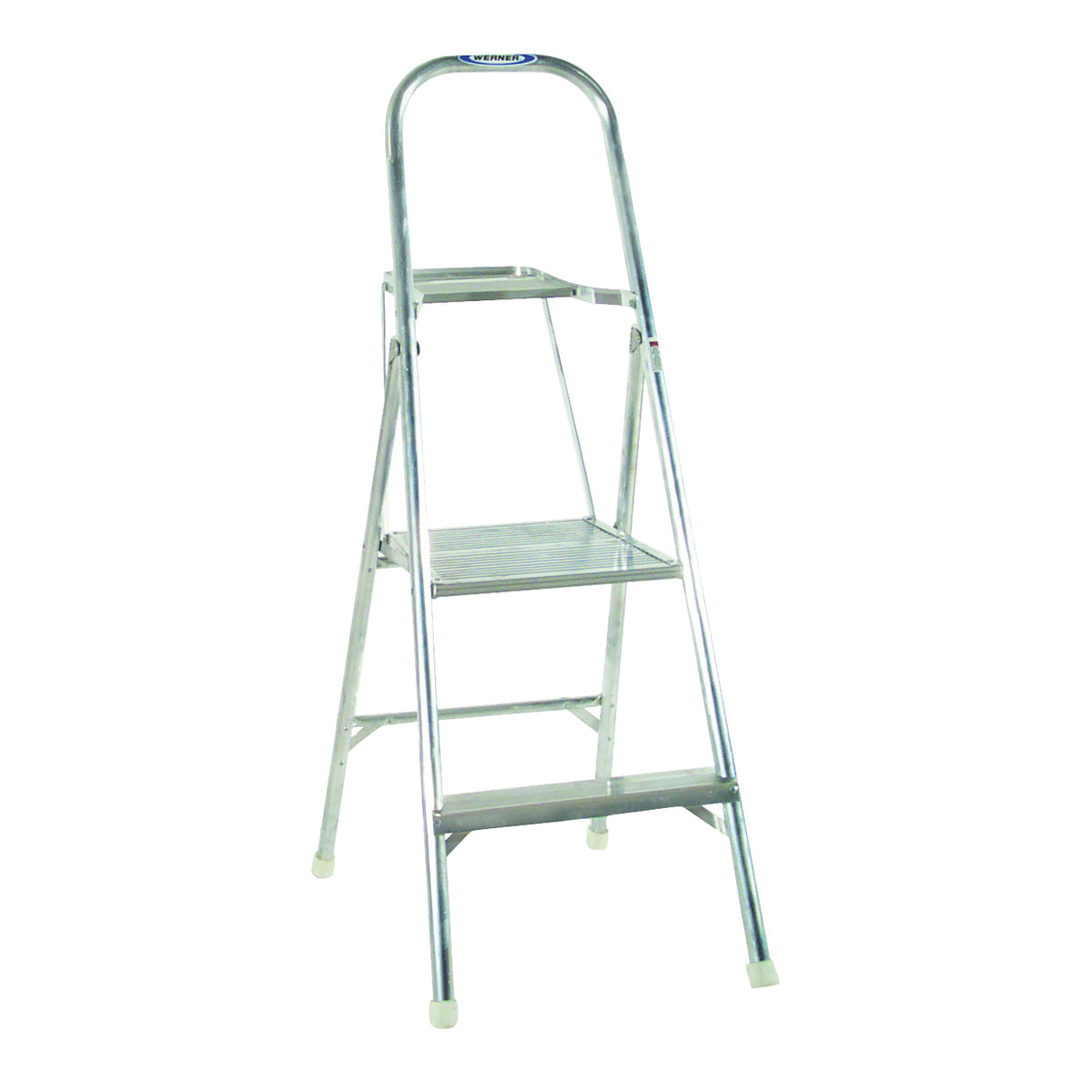 WERNER 264 Platform Ladder, 22-9/16 in Max Standing H, 200 lb, Type III Duty Rating, 2-Rung, 3 in D Step, Aluminum