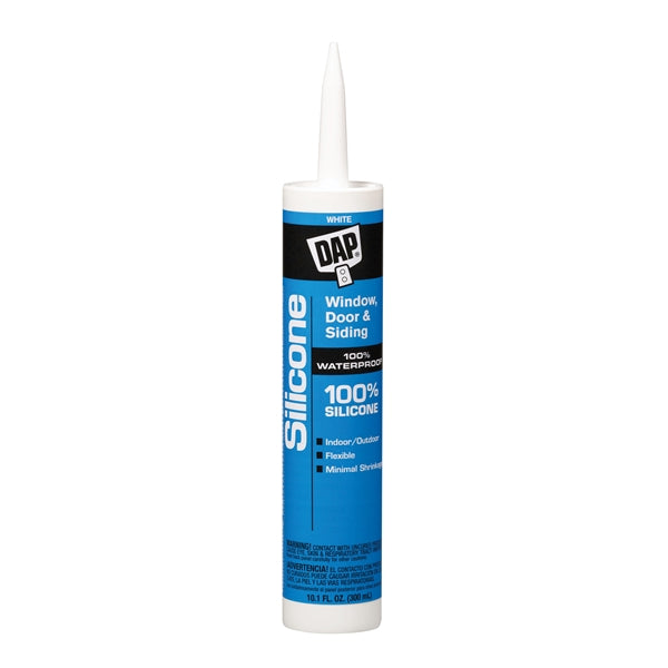 DAP 08646 Window and Door Sealant, White, -40 to 400 deg F, 10.1 fl-oz Cartridge