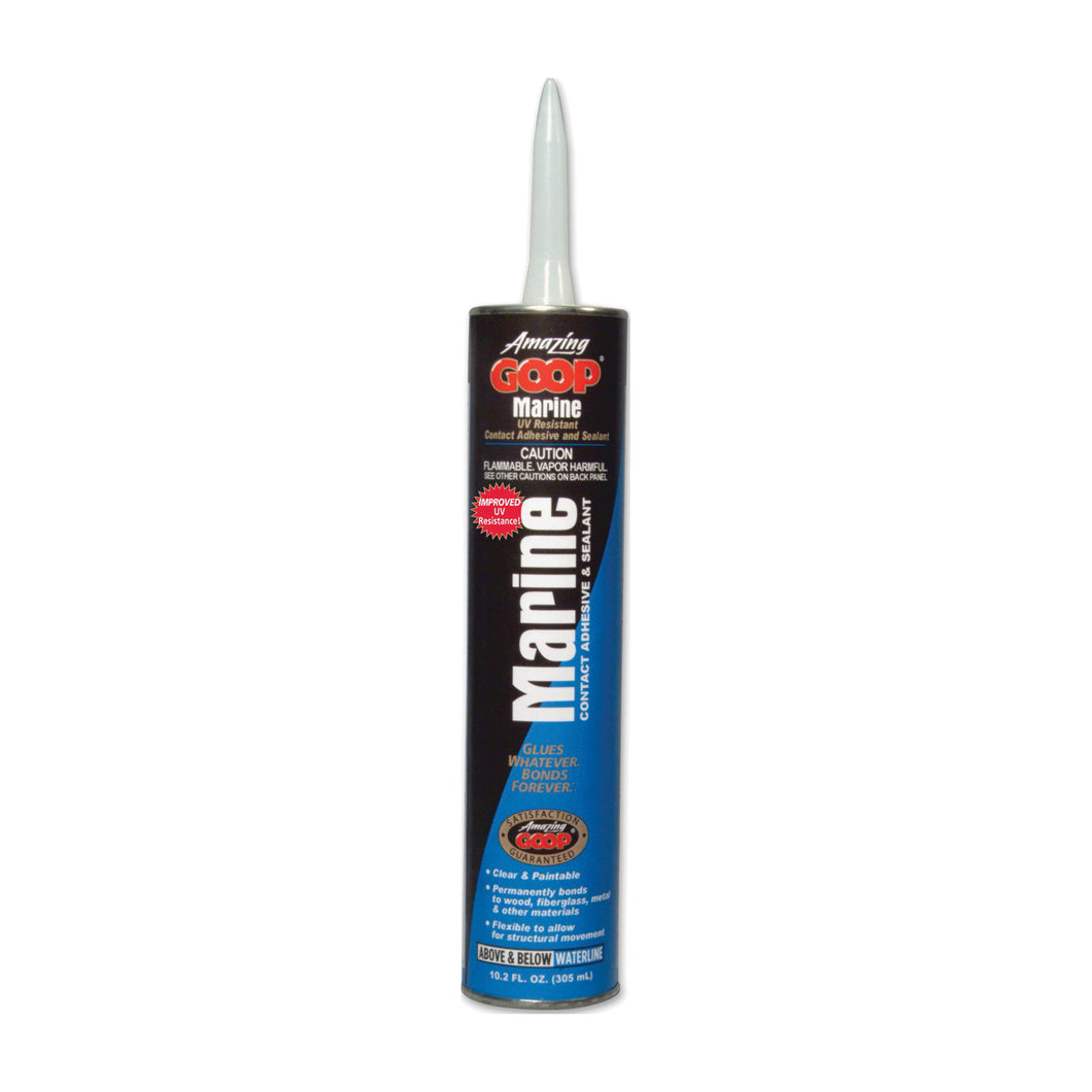 ECLECTIC 172034 Marine Adhesive Caulk, Clear, 48 to 72 hr Curing, -40 to 150 deg F, 301.6 mL Tube