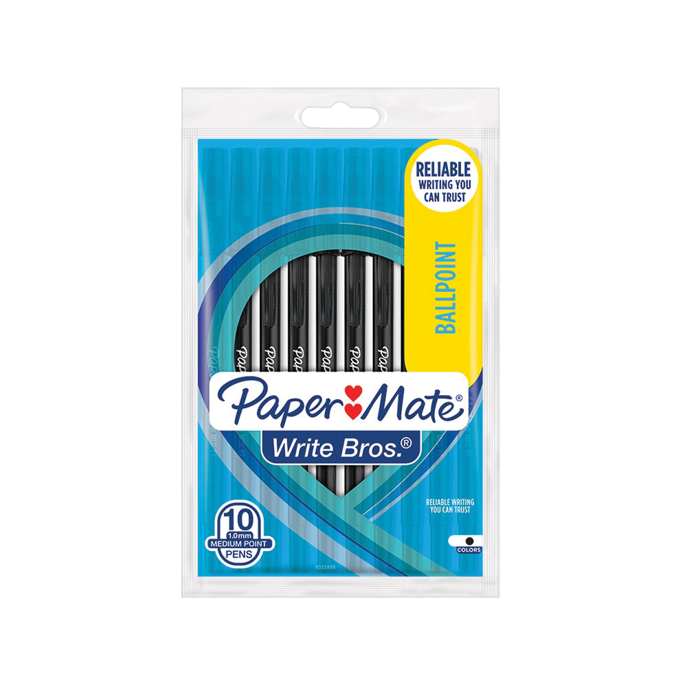 Paper Mate 93334 Stick Pen, 1 mm Tip, Medium Point Tip, Black Ink