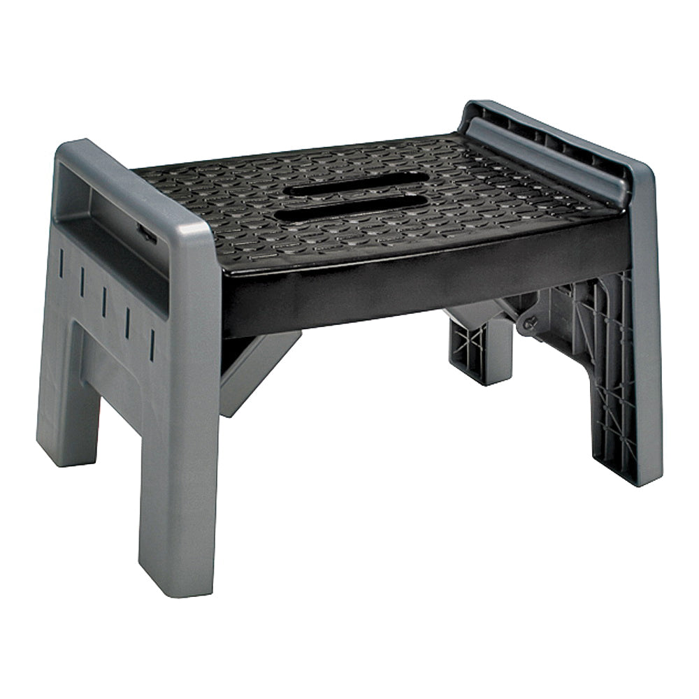 Cosco 11-903 BGR4 Folding Step Stool, 200 lb Weight Capacity, Plastic, Black