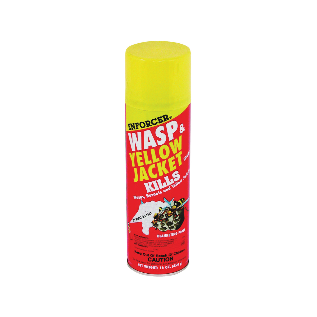 Enforcer FWH16 Wasp and Yellow Jacket Foam, Gas, Spray Application, 16 oz Aerosol Can