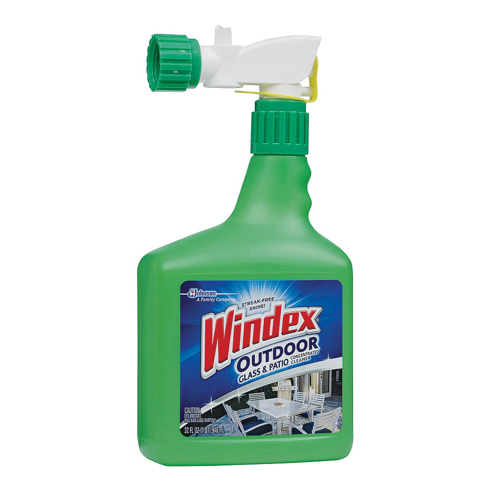 Windex 10122 Glass Cleaner, 32 oz Bottle, Liquid, Characteristic, Clear