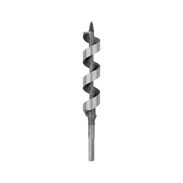 IRWIN 49915 Power Drill Auger Bit, 15/16 in Dia, 7-1/2 in OAL, Solid Center Flute, 1-Flute, 5/16 in Dia Shank