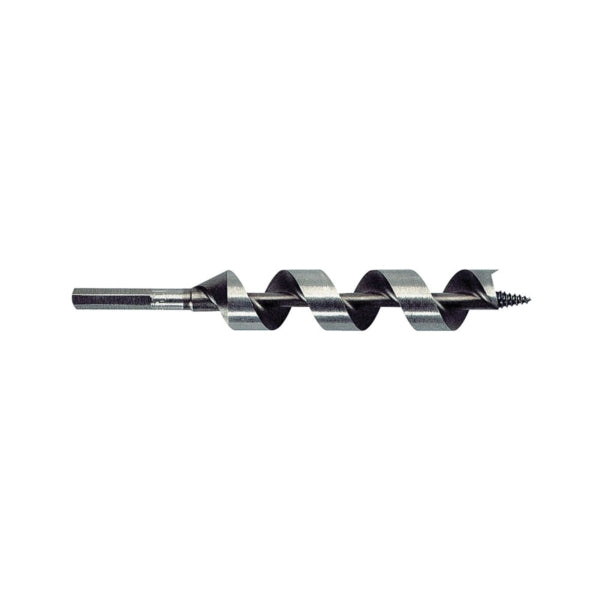 IRWIN 49916 Power Drill Auger Bit, 1 in Dia, 7-1/2 in OAL, Solid Center Flute, 1-Flute, 5/16 in Dia Shank