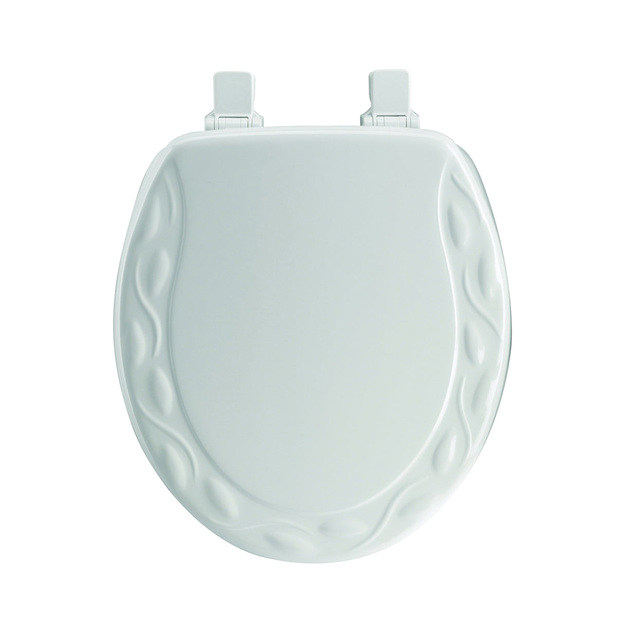 Mayfair 34EC-000 Toilet Seat, Round, Wood, White, Twist Hinge