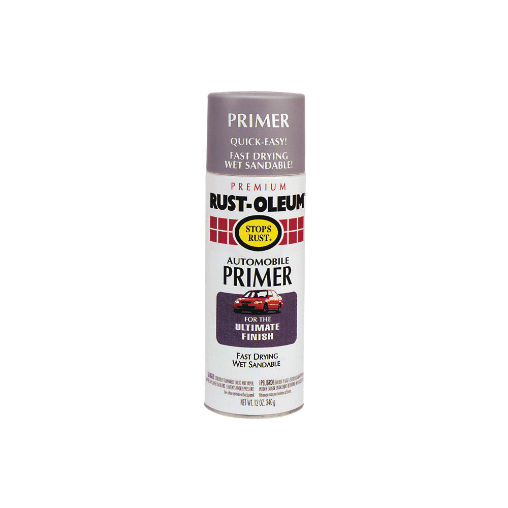 RUST-OLEUM STOPS RUST 2081830 Automotive Primer Spray Paint, Light Gray, 12 oz, Aerosol Can