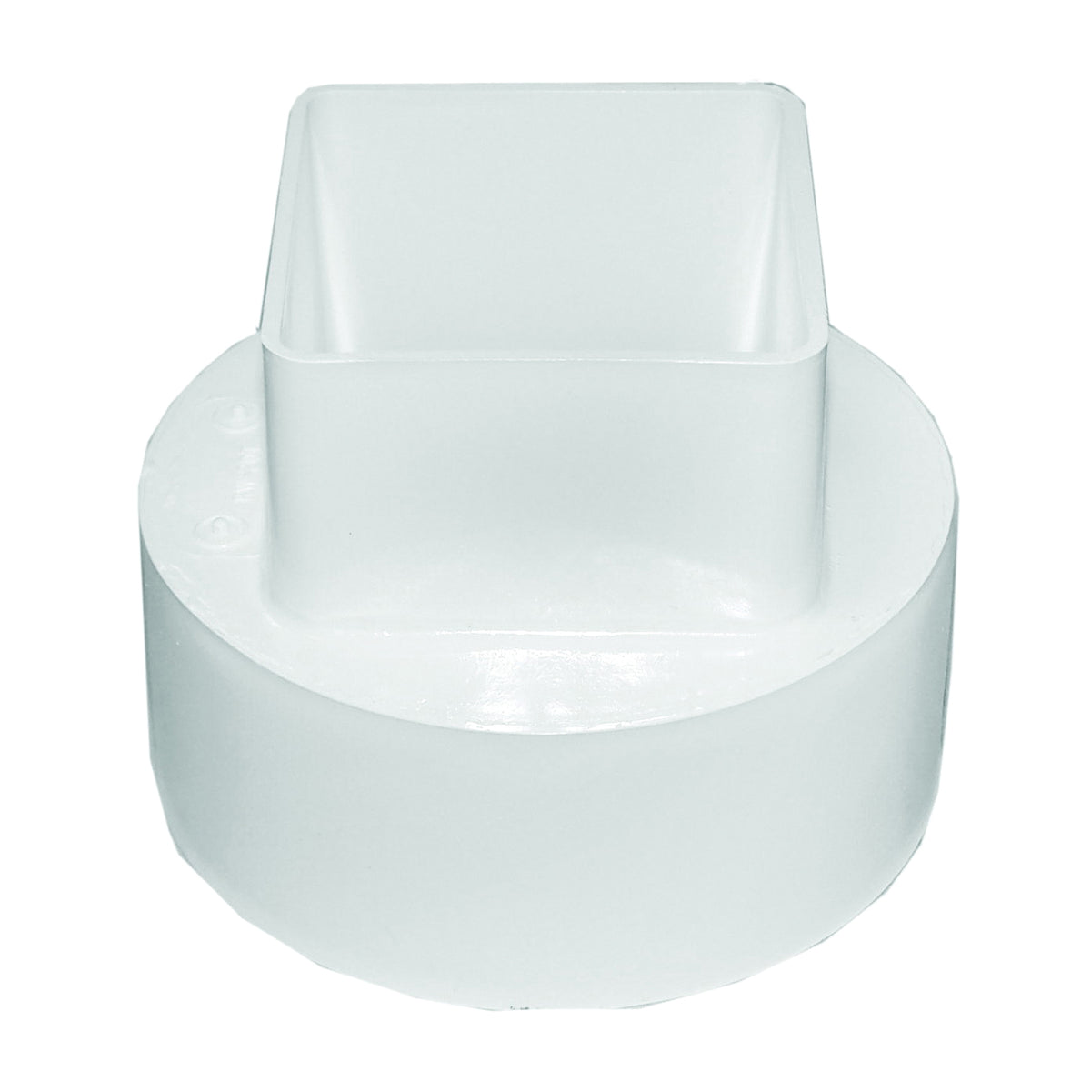 GENOVA RW207 Downspout Adapter, Vinyl, White