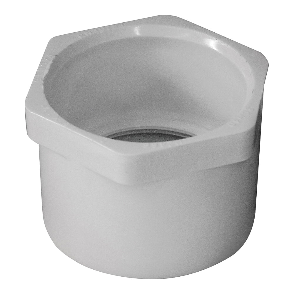 GENOVA 300 Series 30254 Reducing Bushing, 1-1/2 x 1-1/4 in, Spigot x Slip, White, SCH 40 Schedule