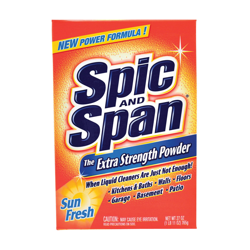 Spic and Span 00190 Floor Cleaner, 27 oz Box, Powder, Pine, Green