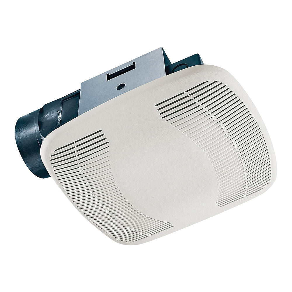 Air King BFQ50 Exhaust Fan, 8-11/16 in L, 9-1/8 in W, 0.3 A, 120 V, 1-Speed, 50 cfm Air, ABS, White