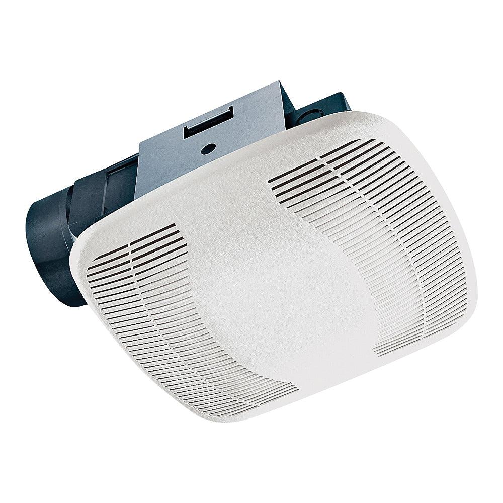 Air King BFQ110 Exhaust Fan, 8-11/16 in L, 9-1/8 in W, 0.5 A, 120 V, 1-Speed, 100 cfm Air, ABS, White