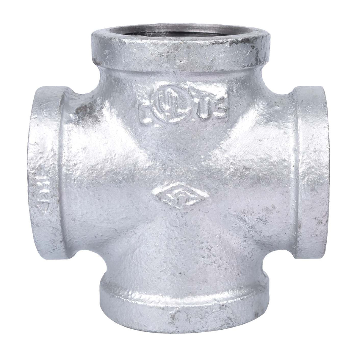 ProSource PPG180-32 Pipe Cross, 1-1/4 in, Female, Malleable Iron, 40 Schedule, 300 psi Pressure