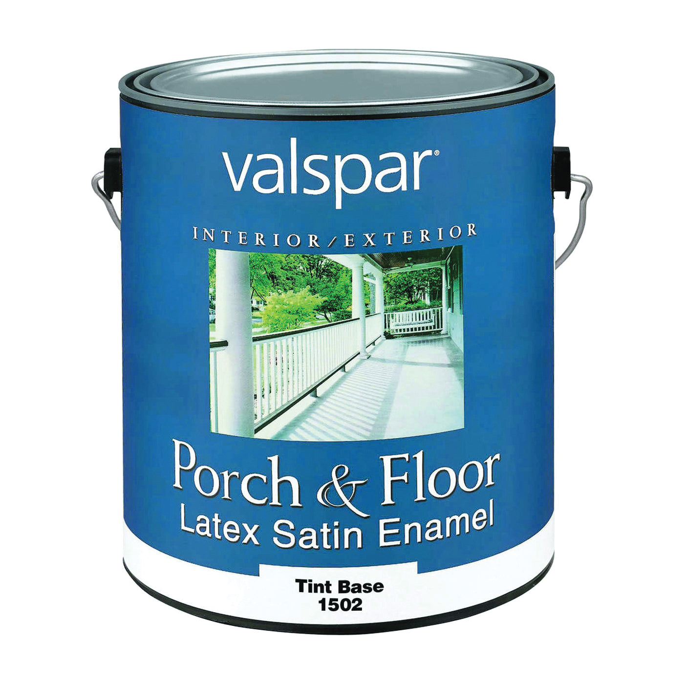 Valspar 027.0001502.007 Latex Porch and Floor Paint, Satin, Tint Base, 1 gal