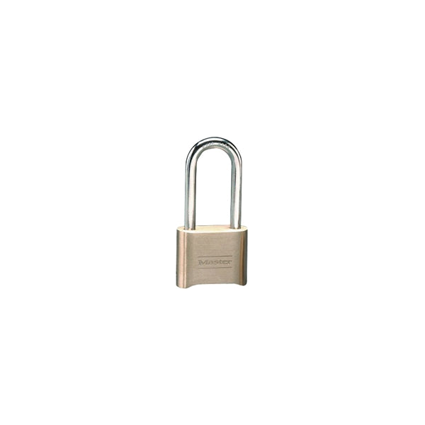 Master Lock 175DLH Padlock, 5/16 in Dia Shackle, 2-1/4 in H Shackle, Steel Shackle, Brass Body, 2 in W Body