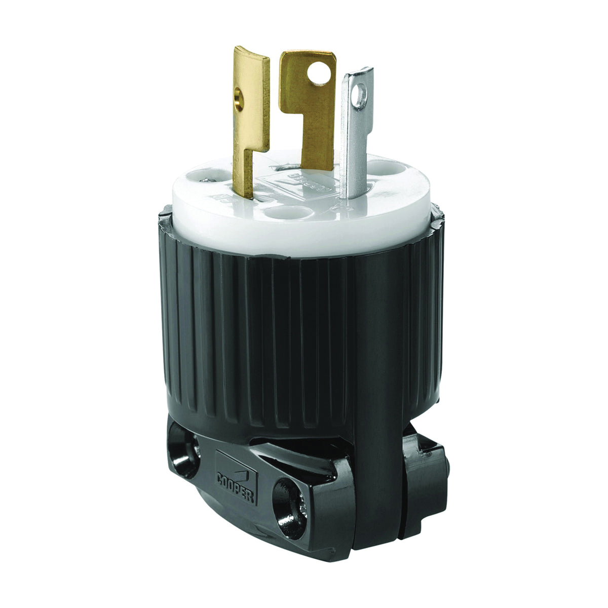 Eaton Wiring Devices WD4720 Twist Lock Plug, 2 -Pole, 15 A, 125 V, NEMA: NEMA L5-15, Black/White