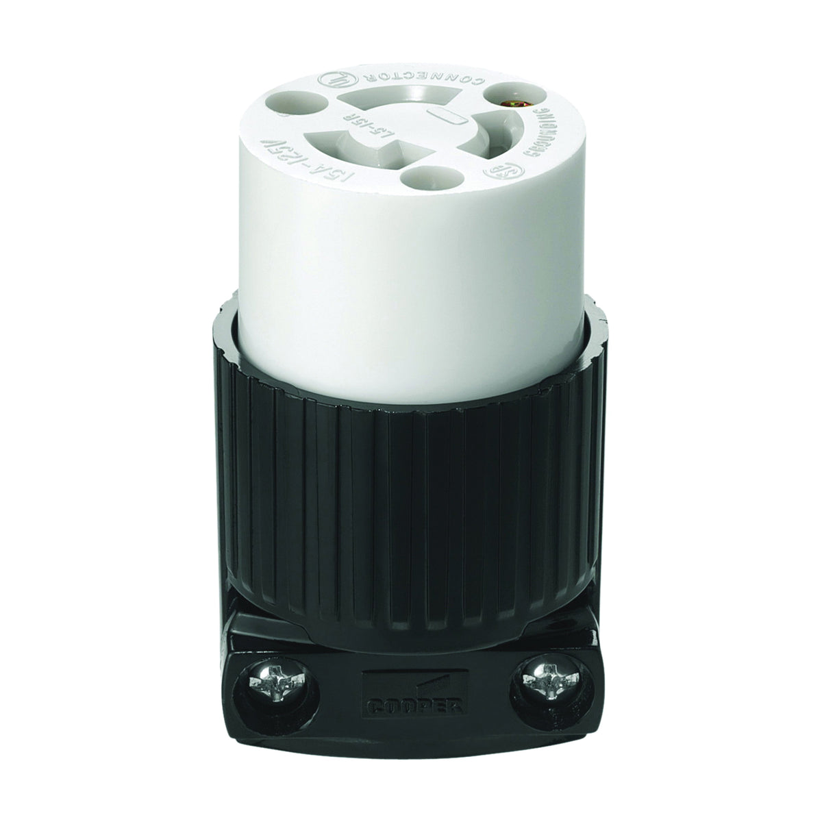 Eaton Wiring Devices WD4729 Twist Lock Connector, 2 -Pole, 15 A, 125 V, NEMA: NEMA L5-15, Black/White