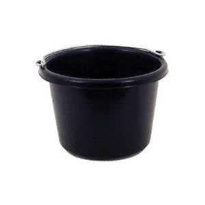 FORTEX-FORTIFLEX N-400-8BX Utility Pail, 8 qt Volume, Fortalloy Rubber Polymer, Black