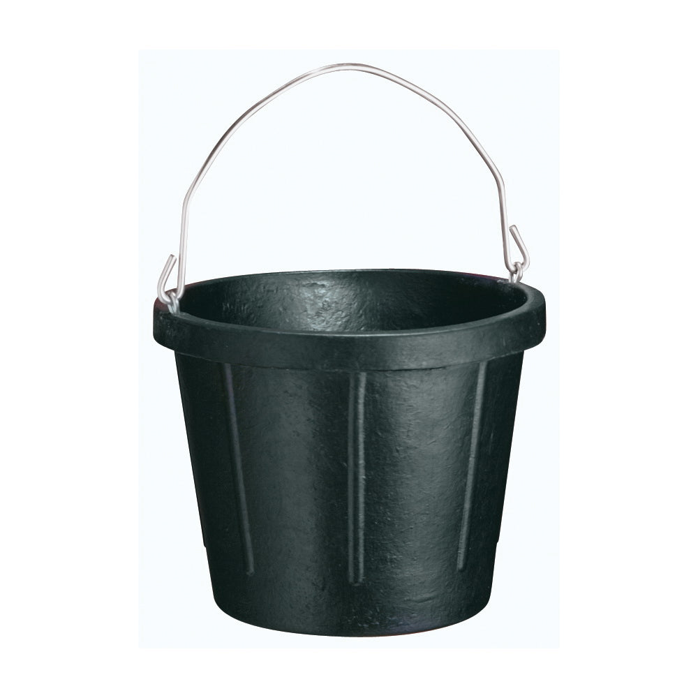 FORTEX-FORTIFLEX N400-8 Utility Pail, 8 qt Volume, Rubber, Black