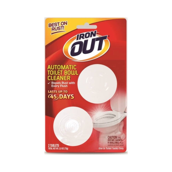 IRON OUT AT12T Toilet Bowl Cleaner, Solid, Pine, White