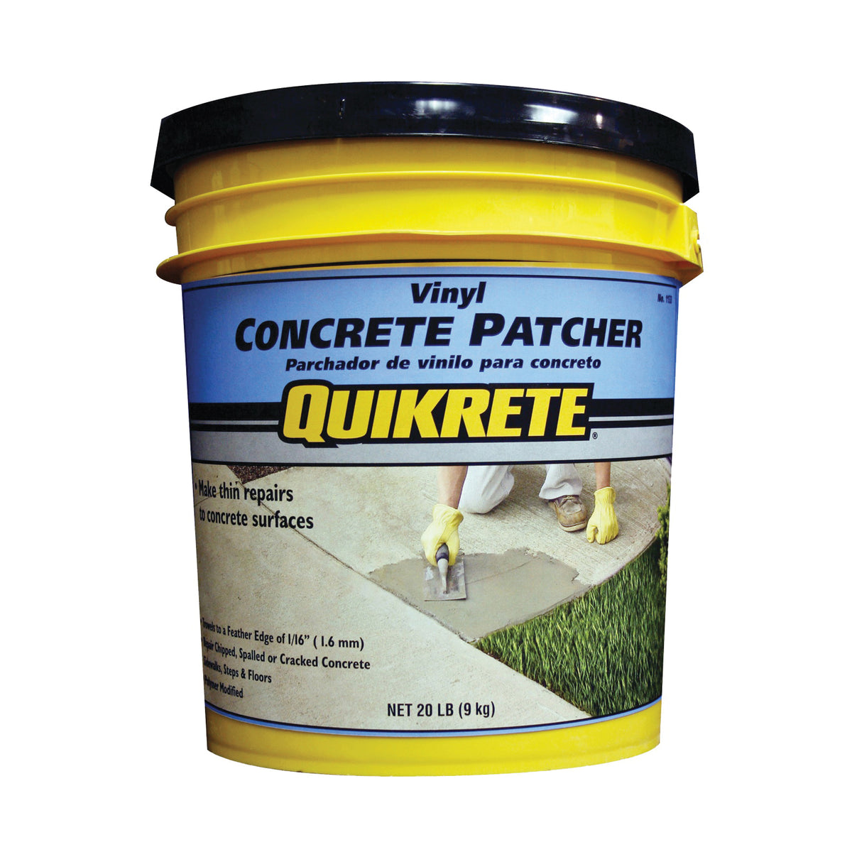 Quikrete 1133-20 Concrete Patch, Brown/Gray, 20 lb Pail