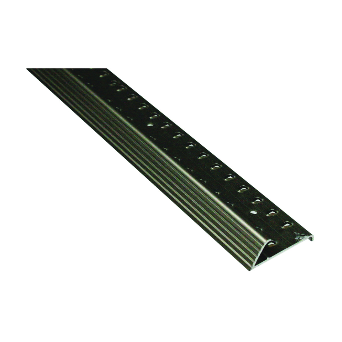 M-D 43886 Fluted Carpet Gripper, 72 in L, 1-3/8 in W, Aluminum, Pewter