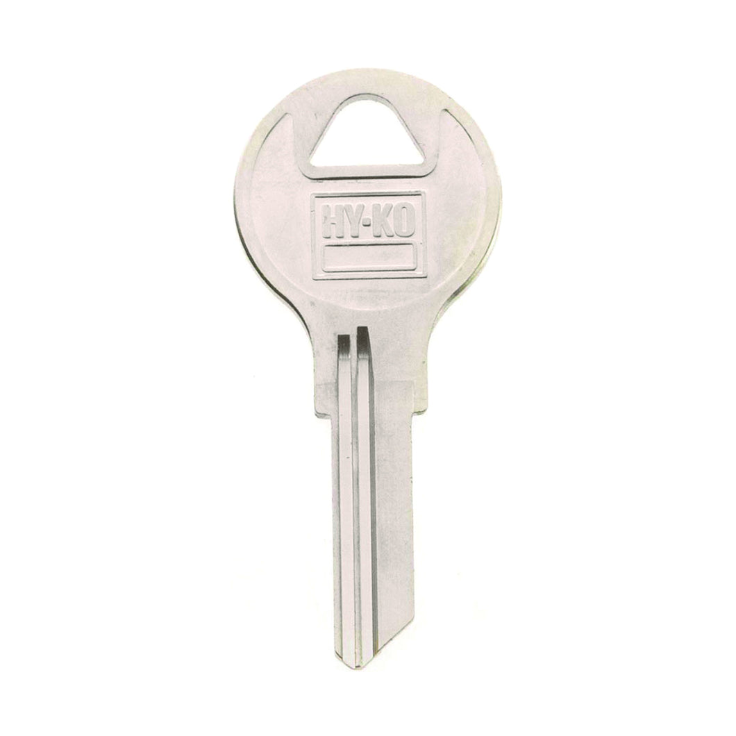 HY-KO 11010AP1 Key Blank, Brass, Nickel, For: Chicago Cabinet, House Locks and Padlocks