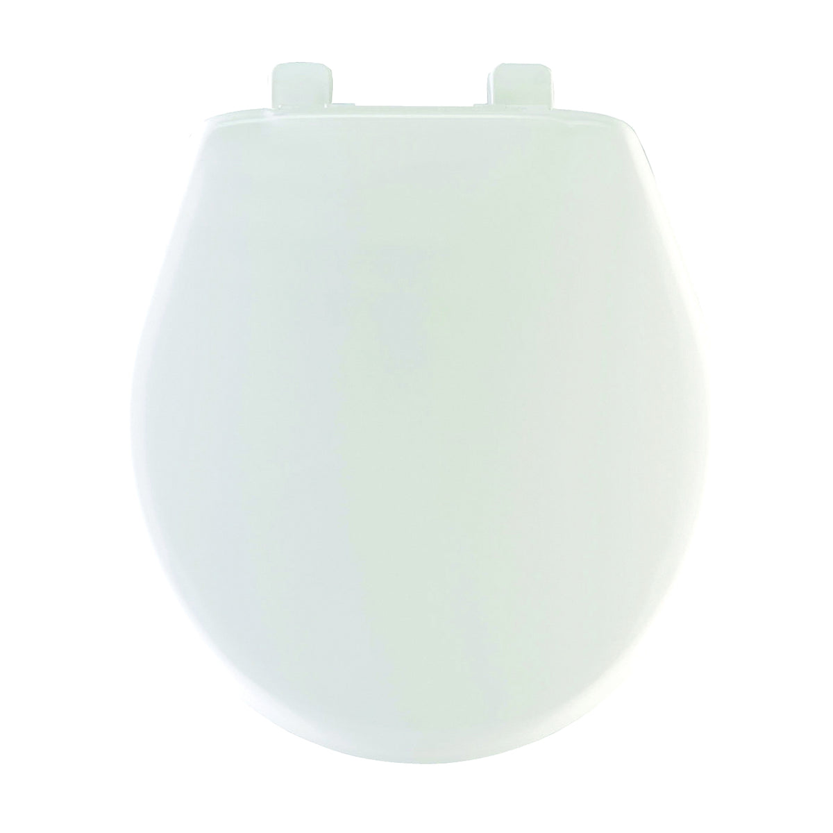 Mayfair 80SLOW000 Toilet Seat, Round, Plastic, White, Hex-Tite Hinge