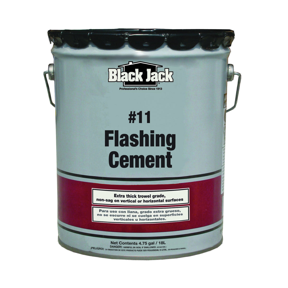 Gardner 6237-9-30 Flashing Cement, Black, 5 gal Pail