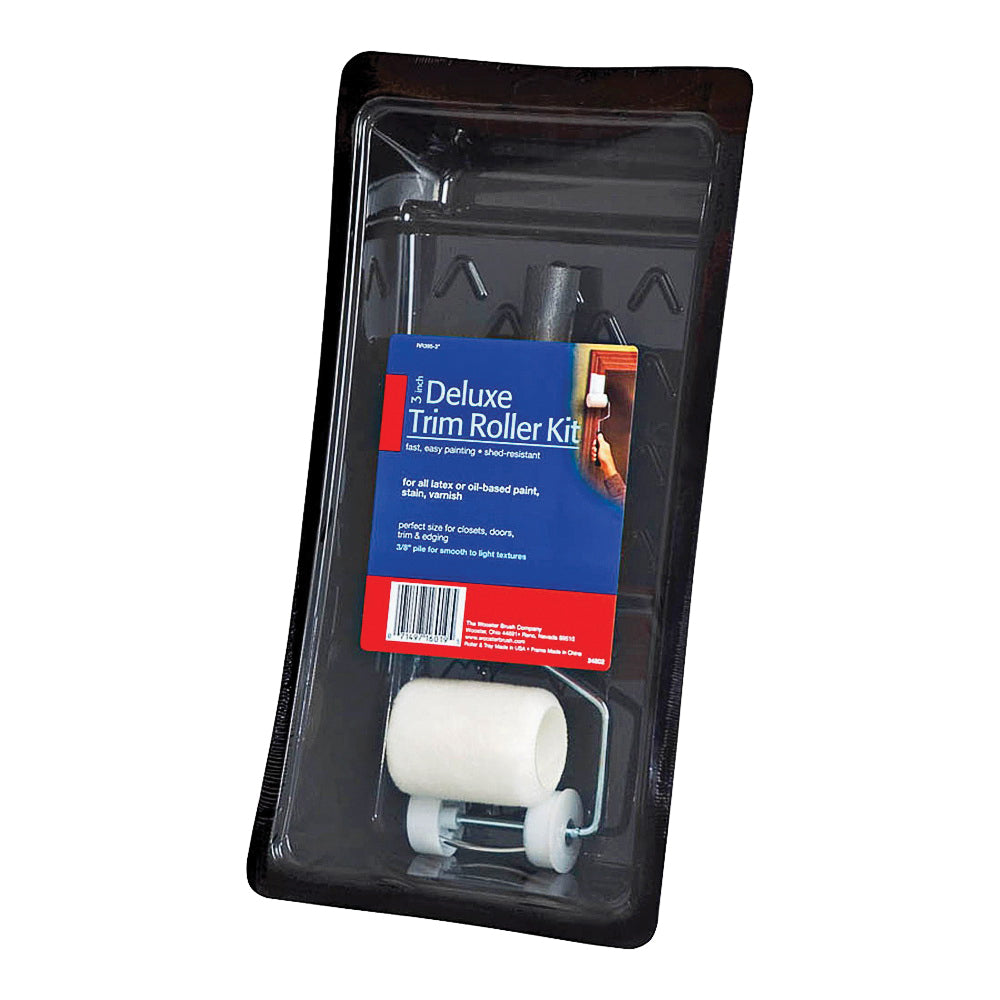 WOOSTER RR395-3 Trim Roller Kit, Deluxe, Plastic