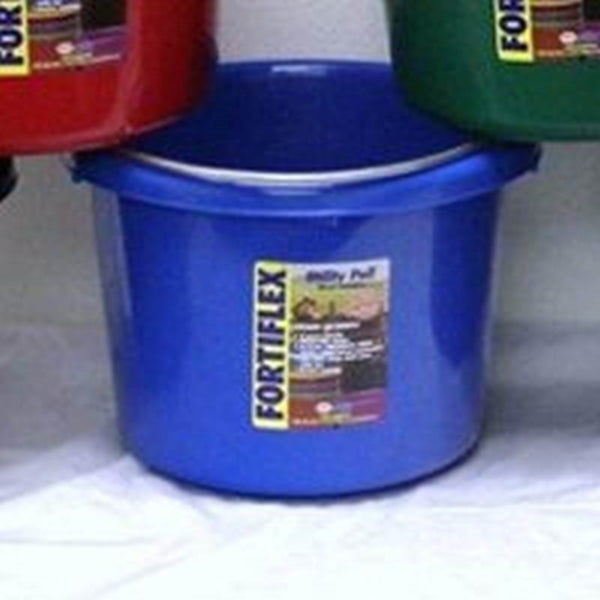 FORTEX-FORTIFLEX 1304840 Utility Pail, Fortalloy Rubber HDPE, Blue