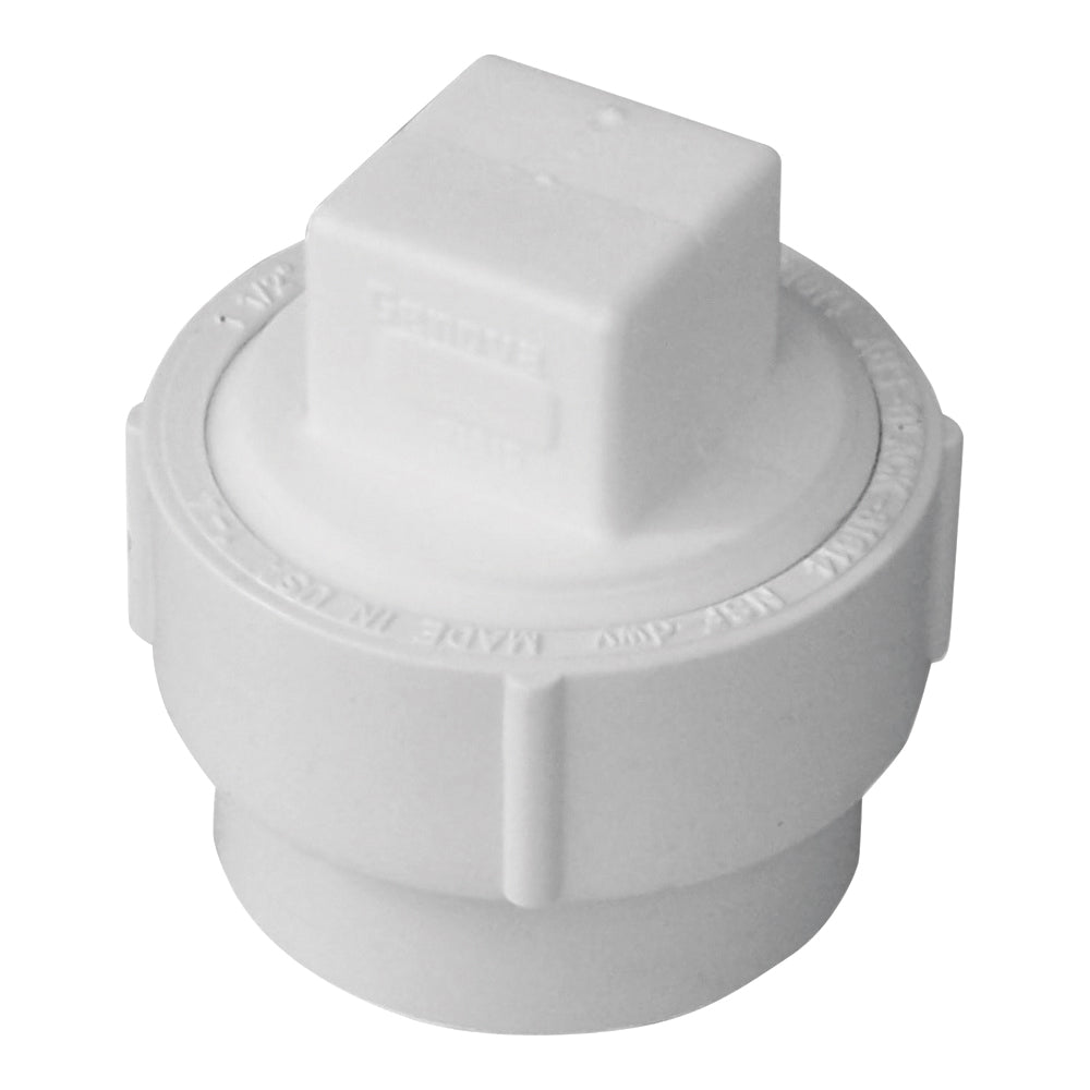 GENOVA 71630 Fitting Cleanout with Threaded Plug, 3 in, Spigot x FIP, PVC, SCH 40 Schedule