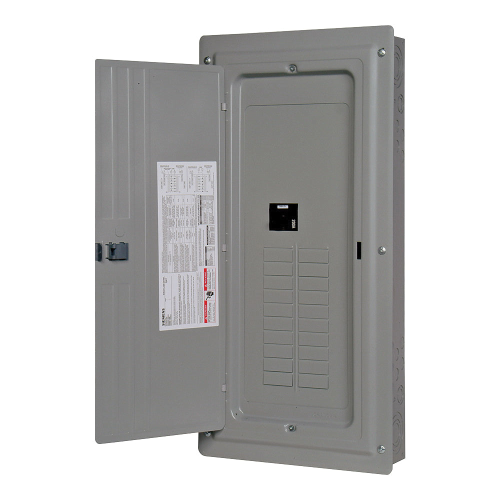 Siemens S2040B1200 Load Center, 40 -Pole, 200 A, 20 -Space, NEMA 1 Enclosure, Plug Mounting