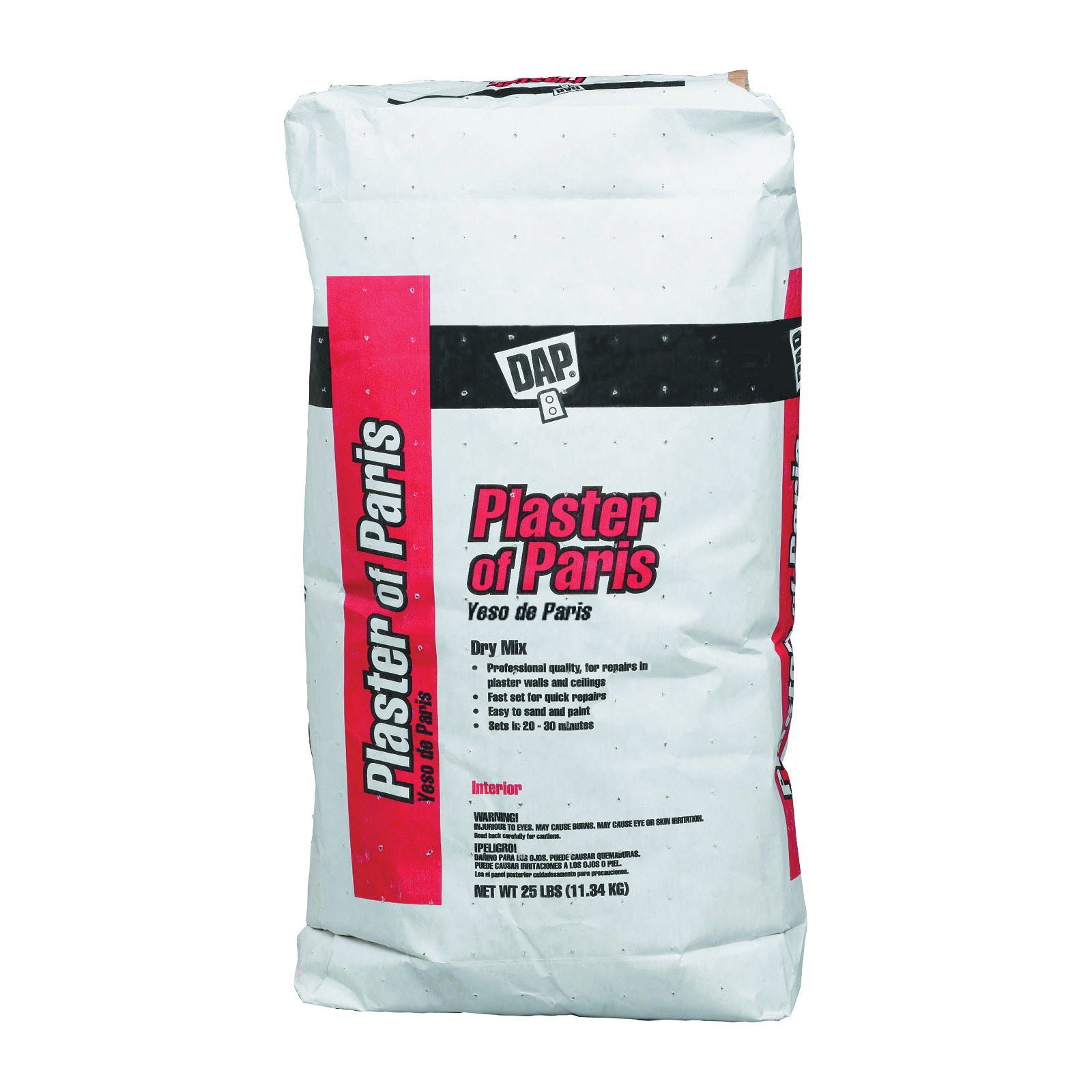 DAP 10312 Plaster of Paris, Powder, White, 25 lb Bag