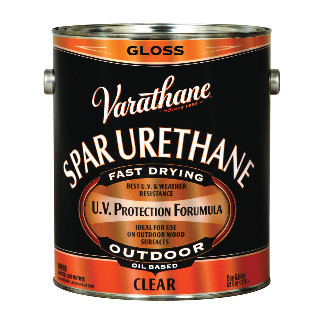 VARATHANE 9231 Spar Urethane Paint, Gloss, Liquid, Clear, 1 gal, Can