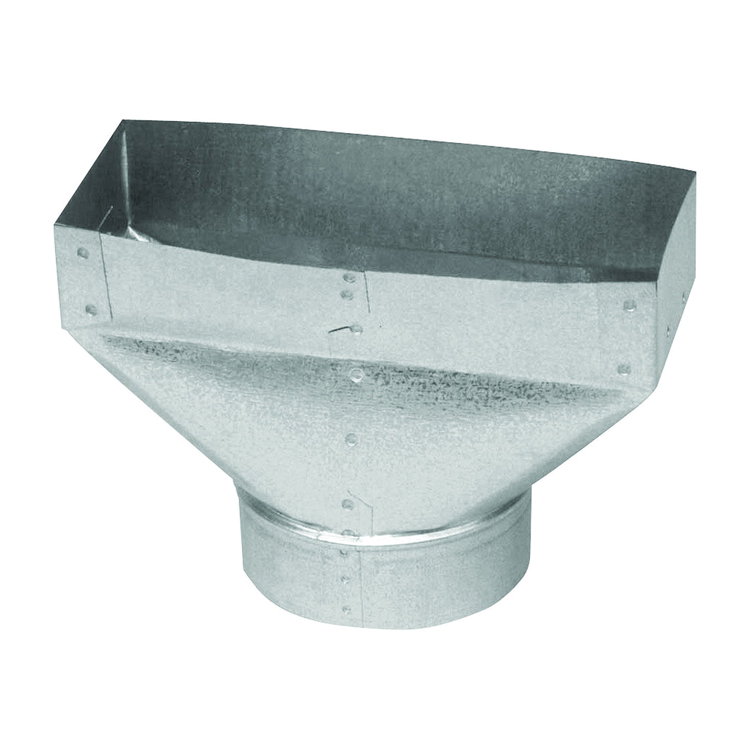 Imperial GV0705-C Wall Register Boot, 4 in L, 12 in W, 6 in H, Galvanized