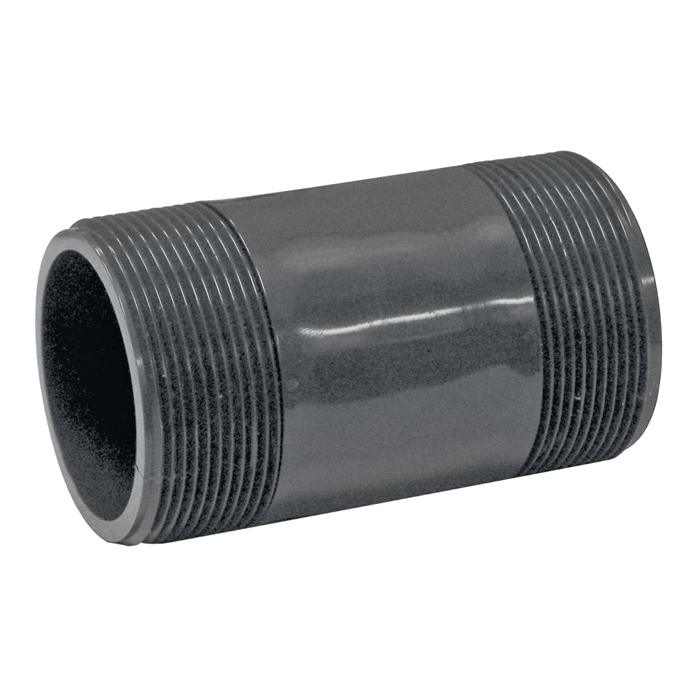 GENOVA 300 Series 388040D Pipe Nipple, 2 in, MIP, PVC, Gray, SCH 80 Schedule, 4 in L