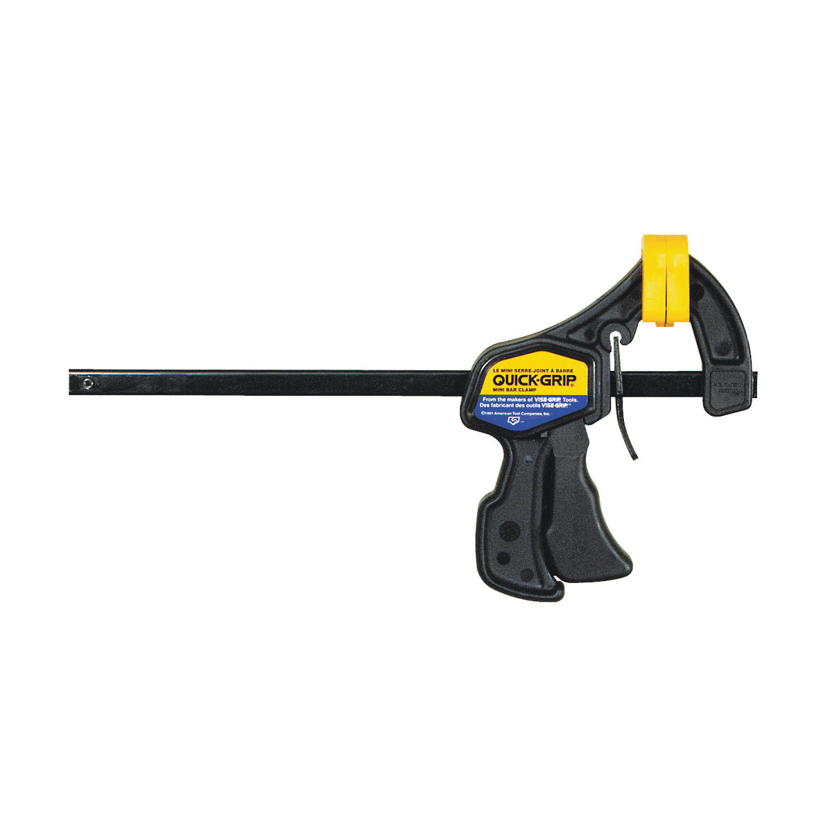 IRWIN QUICK-GRIP 1964742/546 One-Handed Mini Bar Clamp, 150 lb, 6 in Max Opening Size, 2-7/16 in D Throat