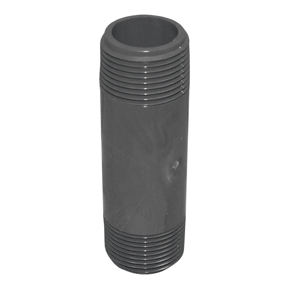 GENOVA 300 Series 384040D Pipe Nipple, 3/4 in, MIP, PVC, Gray, SCH 80 Schedule, 4 in L