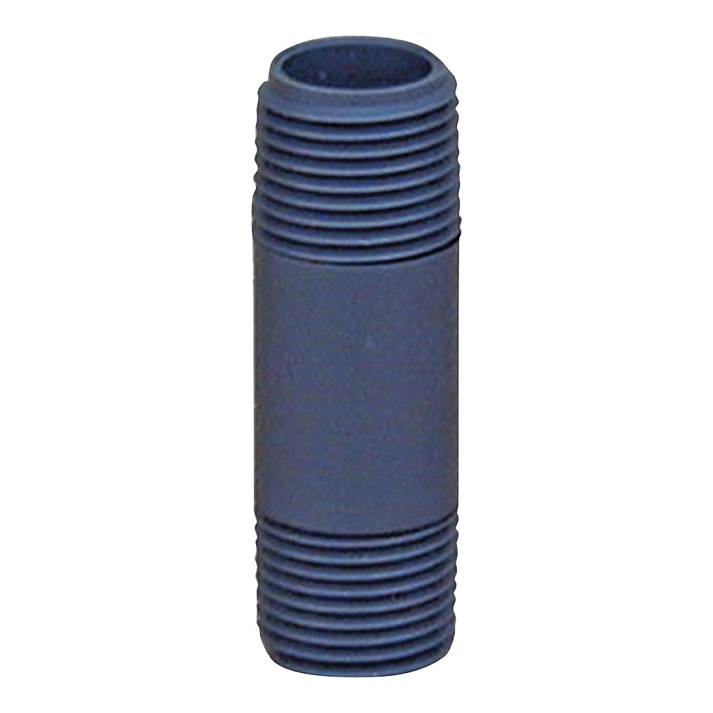 GENOVA 300 Series P-12-6 Pipe Nipple, 1/2 in, MIP, PVC, Gray, SCH 80 Schedule, 6 in L