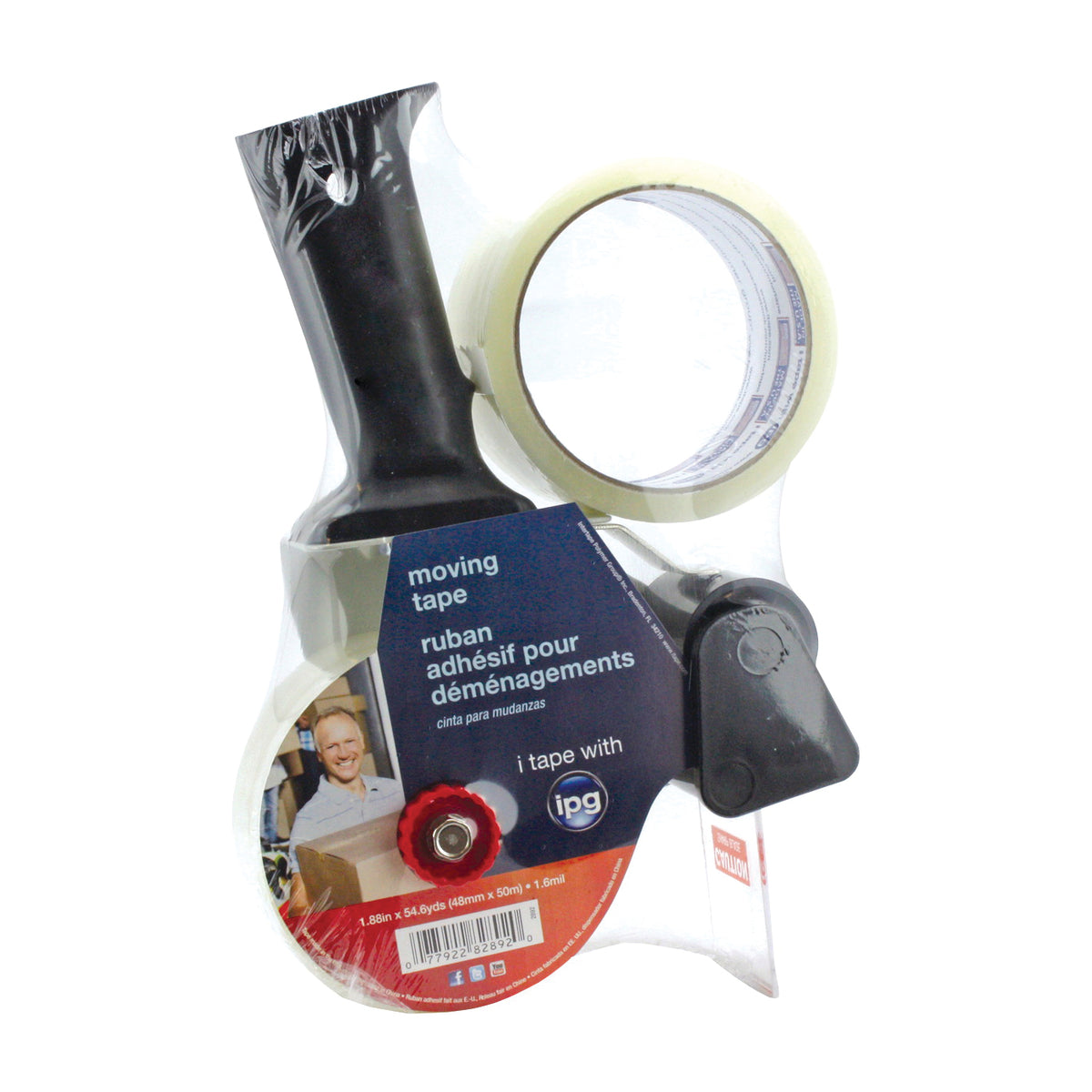 IPG 2892 Packaging Tape Dispenser, 54.6 yd L, 1.88 in W