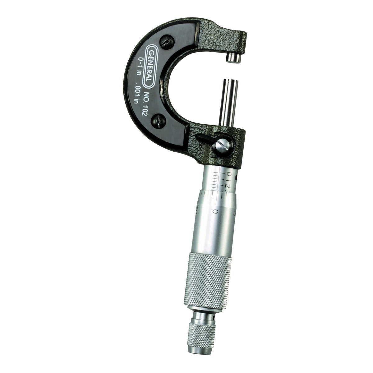 GENERAL 102 Utility Micrometer, Functions: SAE, 0 to 1 in, Analog Display